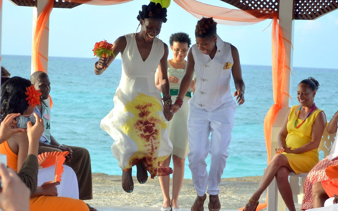 IN HER OWN WORDS Couple Makes History at First Lesbian Wedding in Jamaica pic