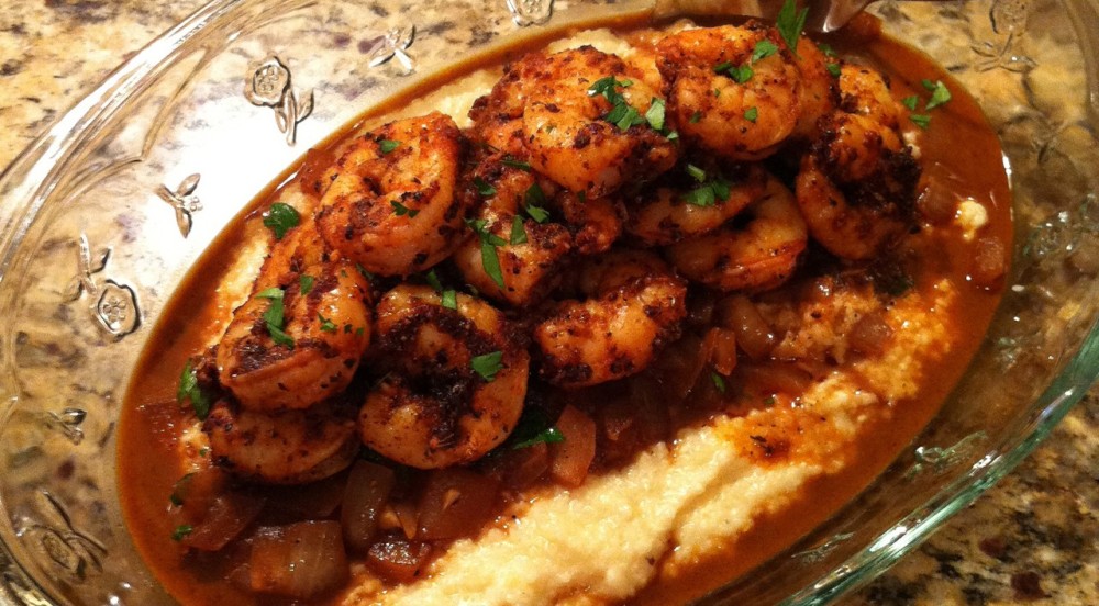 blackened shrimp and grits