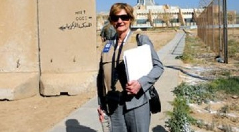 Judge Edith Jones on a visit to Iraq in 2010.