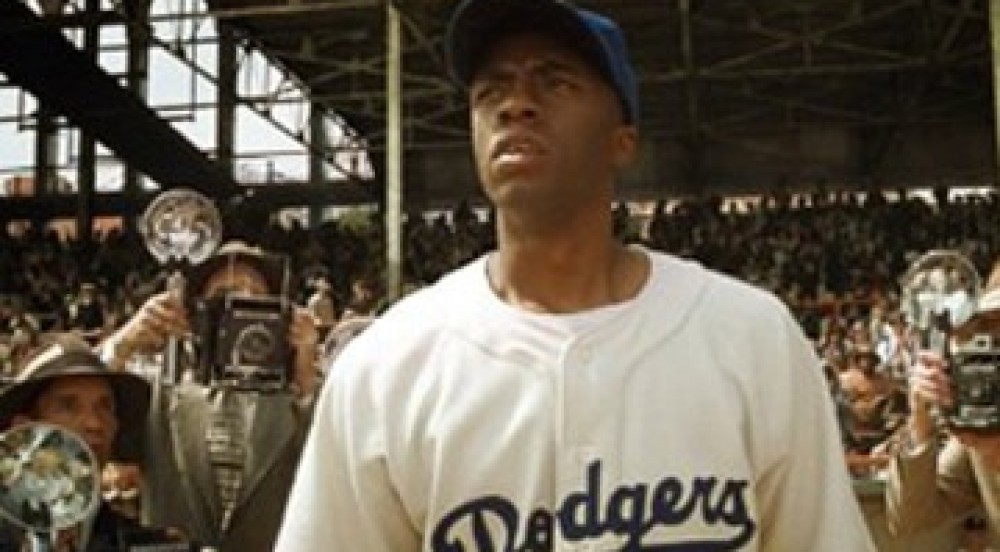 Chadwick Boseman in "42"