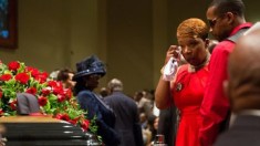 Crowds of Mourners Line Up for Michael Brown Funeral