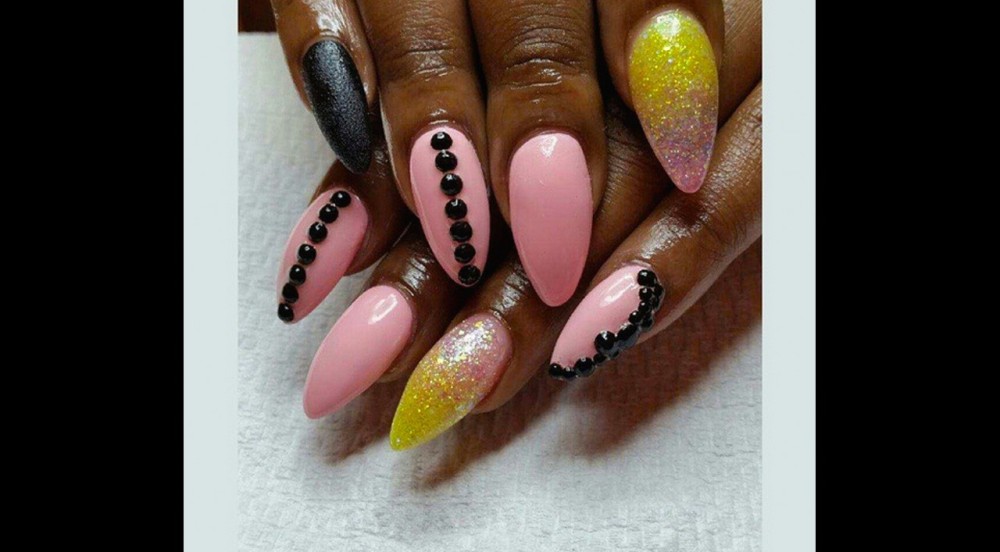 EBONY Nails of the Week - Pretty and Edgy