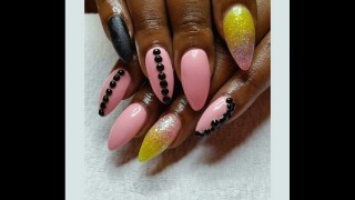 EBONY Nails of the Week - Pretty and Edgy