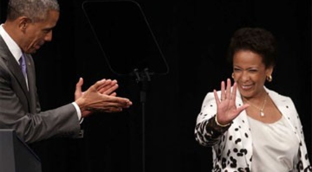 Loretta Lynch Formally Sworn In on Frederick Douglass’s Bible
