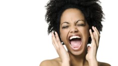 african american woman screaming