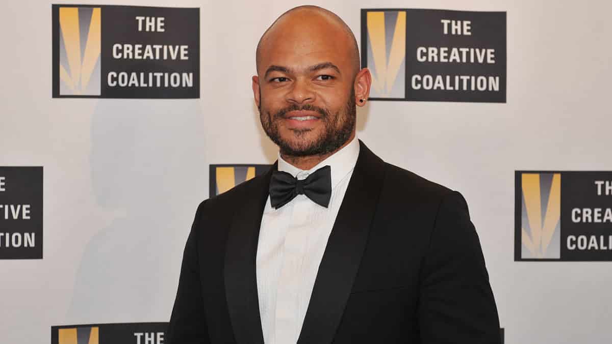 Anthony Hemingway arrives at the Creative Coalition Inaugural Ball on Monday Jan. 21, 2013, in Washington. (Photo by Larry French/Invision/AP)
