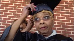 92-year-old woman, college