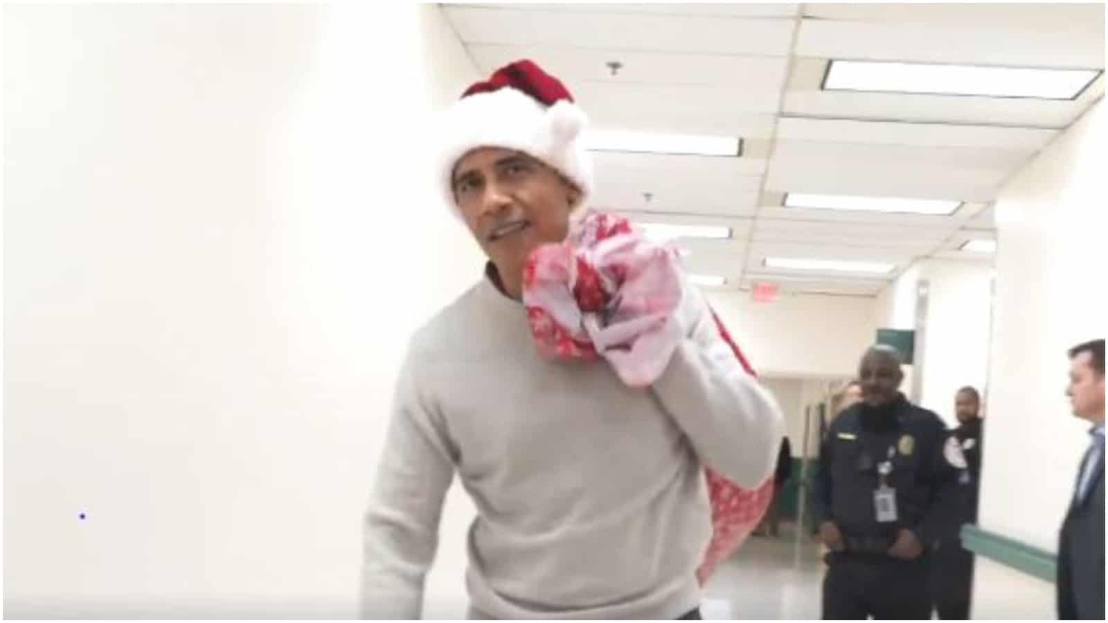 Obama Visits Kids at Children Hospital, Surprises Them With Toys