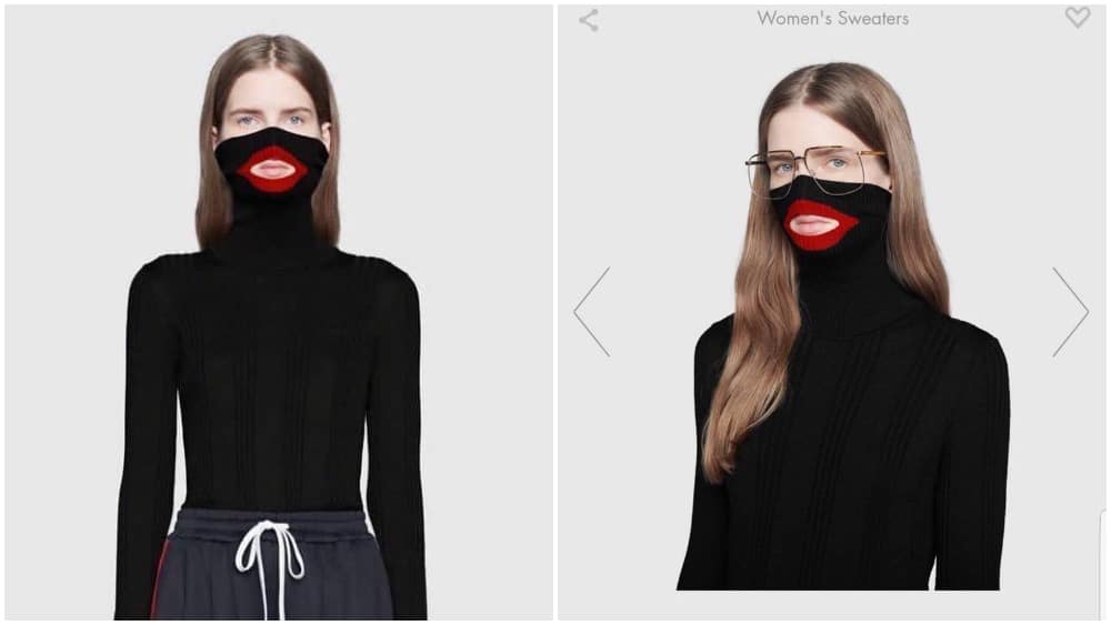 gucci black face outfit