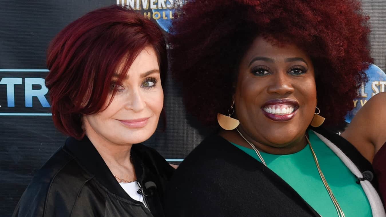 UNIVERSAL CITY, CALIFORNIA - FEBRUARY 19: Sharon Osbourne, Sheryl Underwood, Carrie Ann Inaba, Sara Gilbert and Eve visit "Extra" at Universal Studios Hollywood on February 19, 2019 in Universal City, California. (Photo by Noel Vasquez/Getty Images)