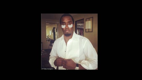 P Diddy wearing the best under eye patches for men