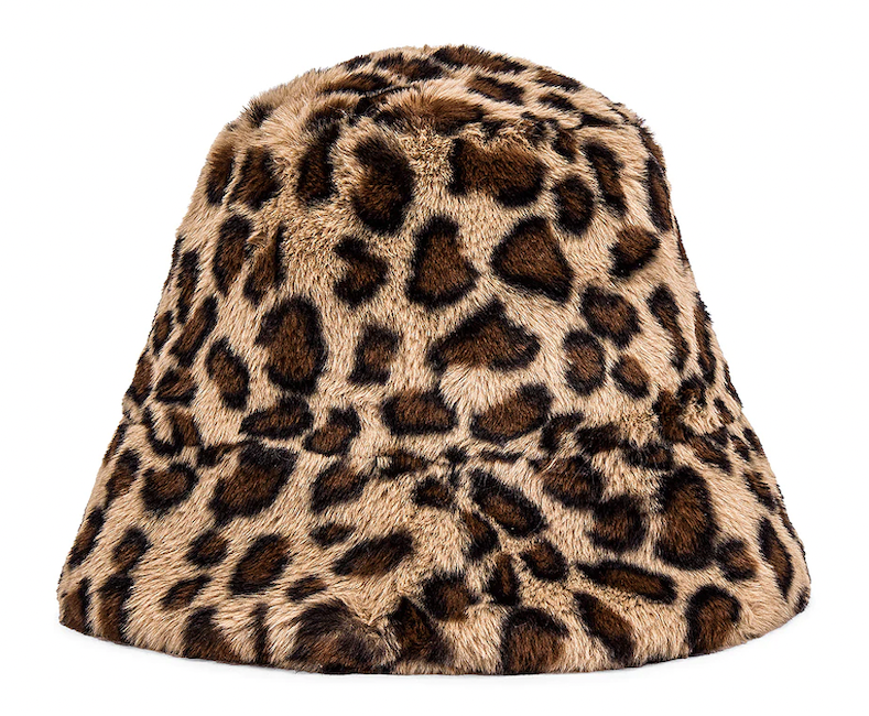 Adrienne Landau faux fur fluffy bucket hat