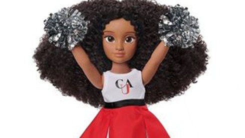 image of doll sporting HBCU cheer outfit
