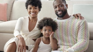 Gabrielle Union and Dwyane Wade with daughter Kaavia