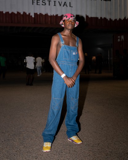 A timeless denim romper captures casually chic vibes. Photo by Ernest Ankomah for EBONY Media.