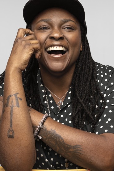Singer Joy Oladokun. Image: courtesy of Brooklyn Circus and Gap 