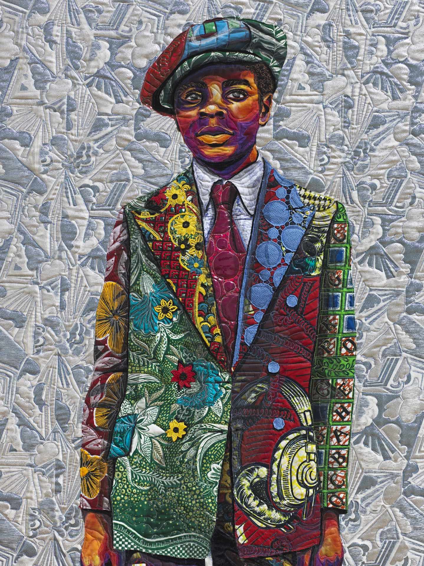 Young, Gifted and Black (From a photograph of Kenneth Irish by Roy Francis, from the
collection of Aaron Francis), Bisa Butler, 2023. Image: Genevieve Hanson. Courtesy of the artist and Jeffrey
Deitch, New York.
