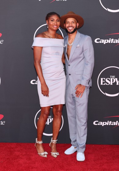 Angel McCoughtry, Kenneth Monroe. Image: Christopher Polk/Variety for Getty Images