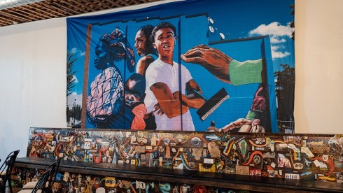 Mended Murals display at Black Future House. Image: White Light Exposure.
