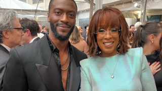 Aldis Hodge and Gayle King at White House Correspondent's Dinner